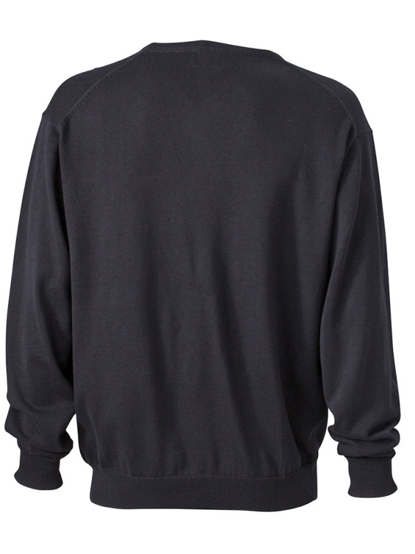 Herren V-Neck Cardigan Schwarz